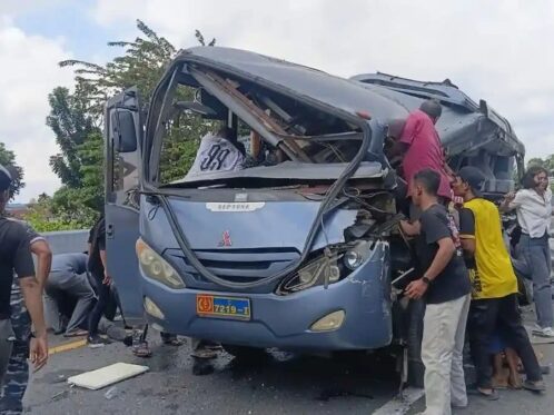 Bus TNI AL Kecelakaan di Tol Belmera, 1 Prajurit Tewas 11 Luka luka